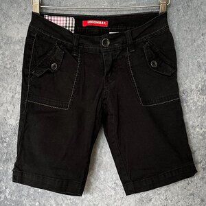 Unionbay Black Jean Shorts, Juniors 0